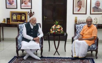 प्रधानमंत्री नरेंद्र मोदी और उपराष्ट्रपति चुने गए सी पी राधाकृष्णन साथ में | उपराष्ट्रपति चुनाव 2025 में बीजेपी की जीत | मोदी और राधाकृष्णन की मुलाकात