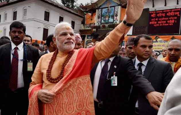 Prime Minister Narendra Modi visiting Pashupatinath Temple in Nepal
